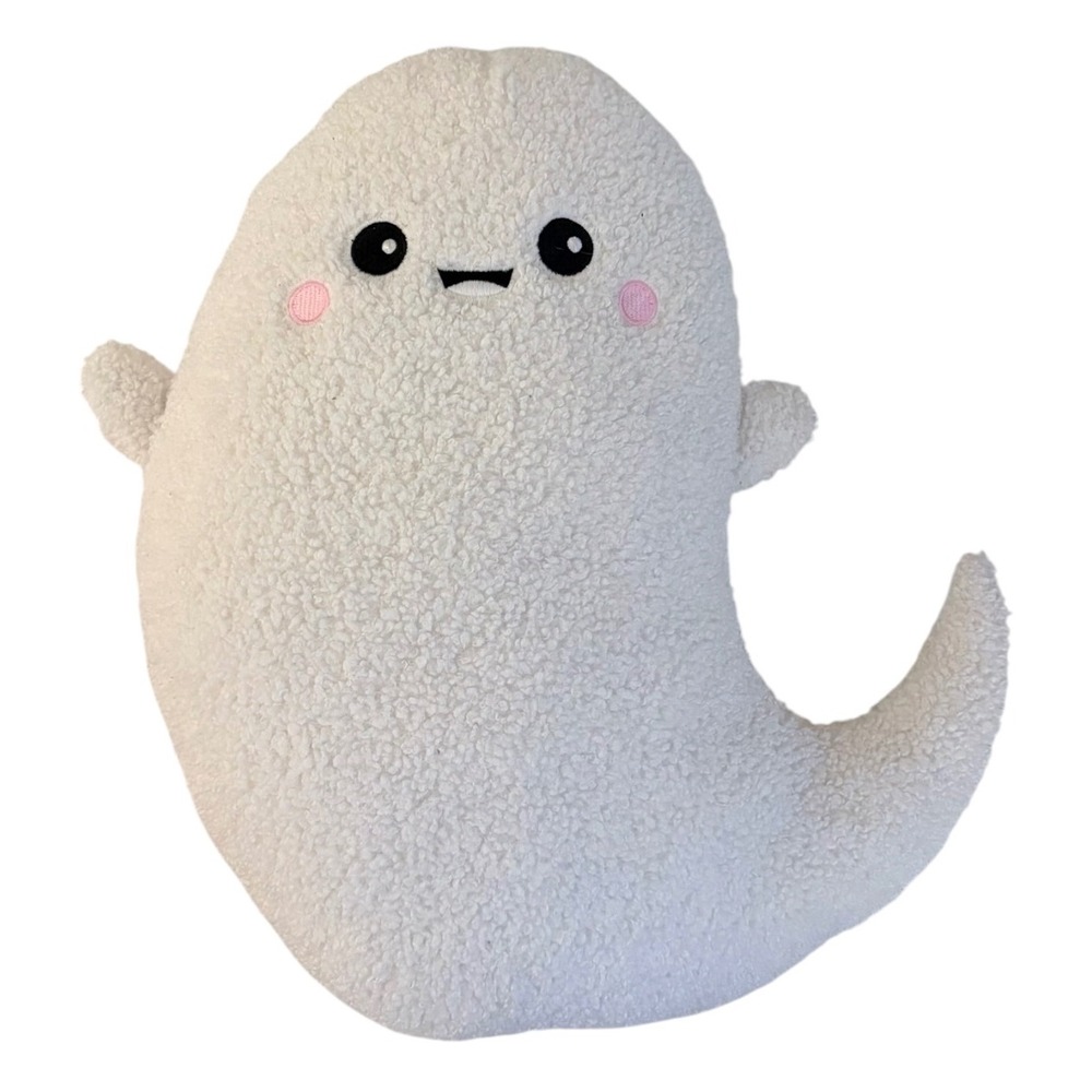 Marshalls Ghost Sherpa Microwavable Ceramic Bead Heat Pillow White Halloween